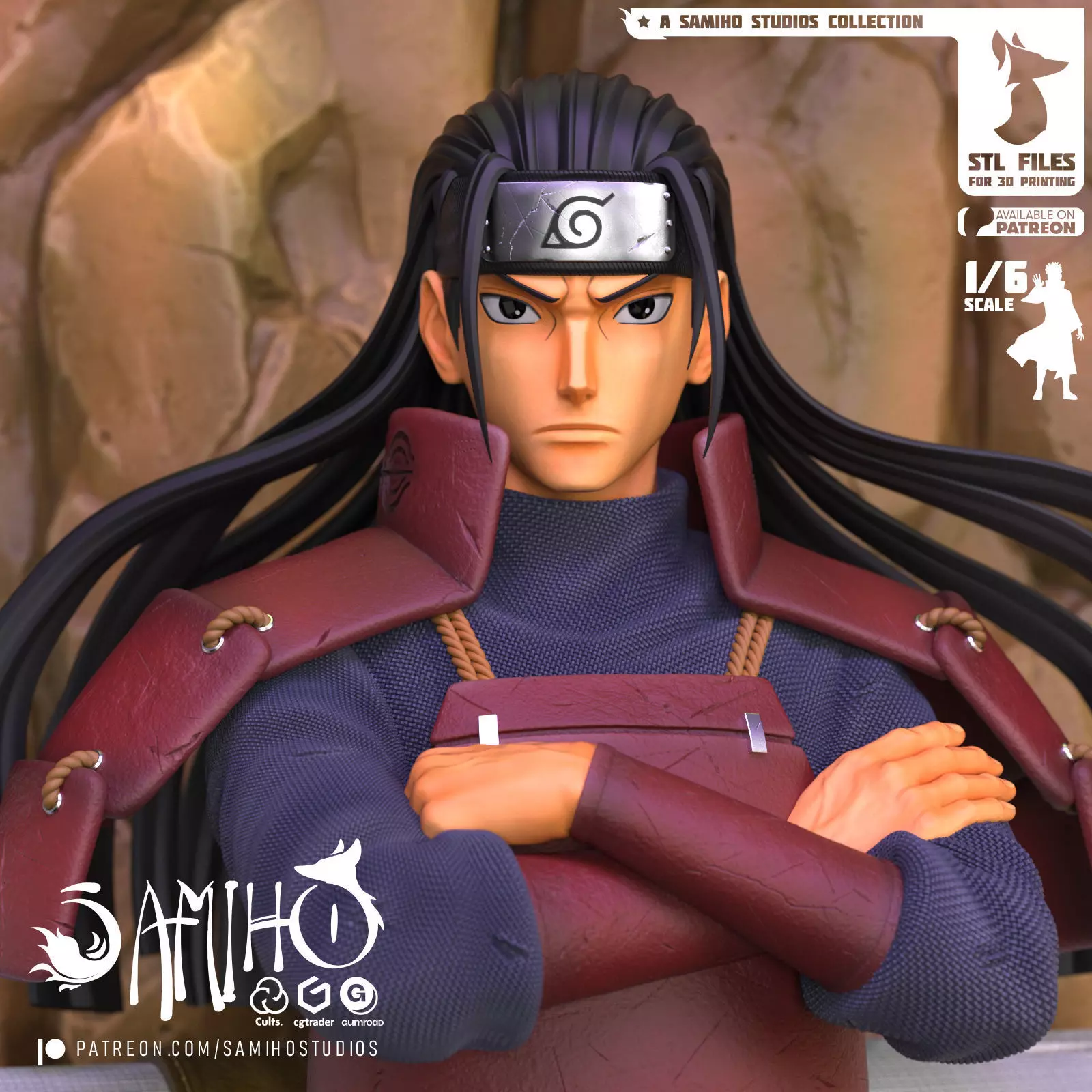 Samiho Studios - Senju Hashirama - STLs ready for printing 3D print model_0