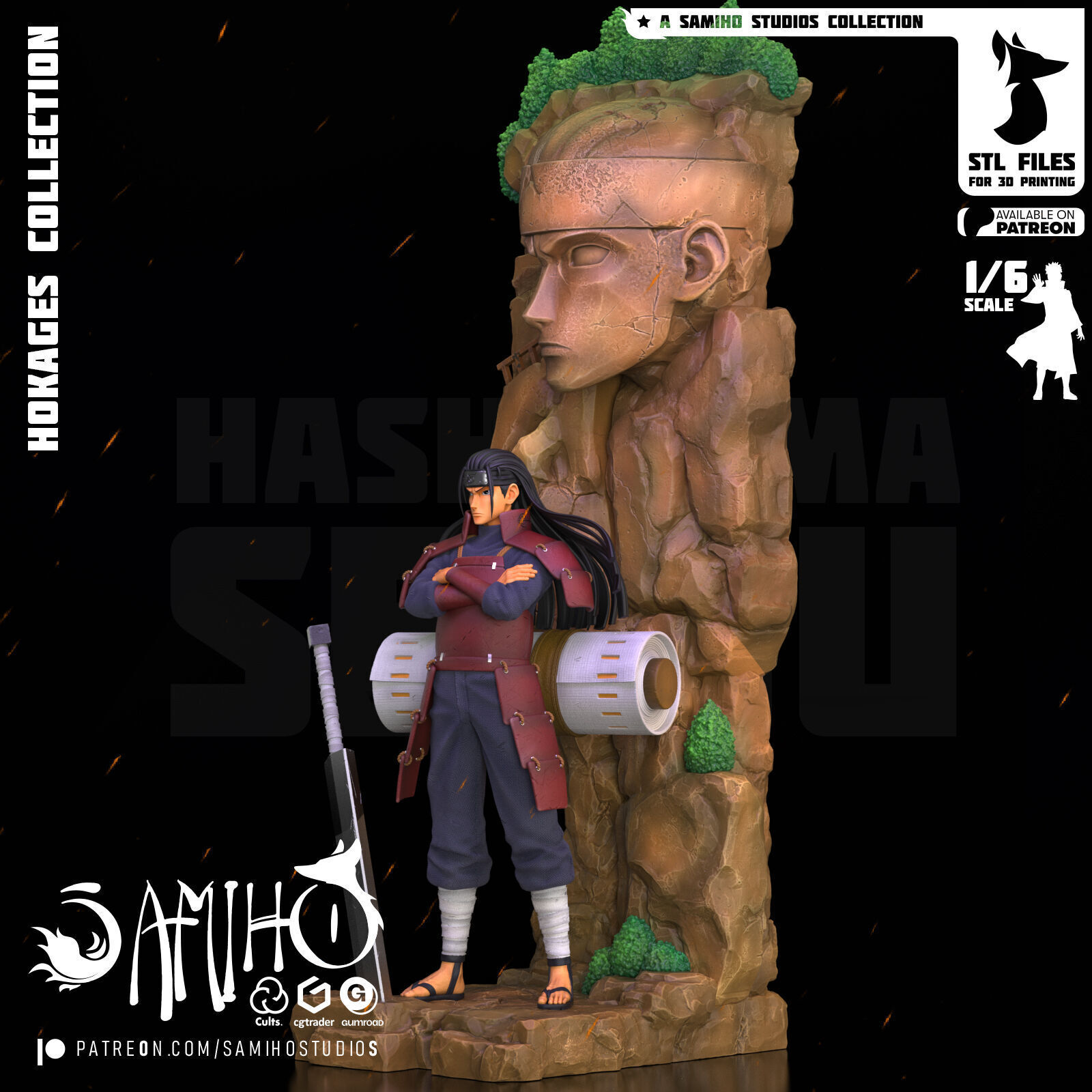 Samiho Studios - Senju Hashirama - STLs ready for printing 3D print model_4