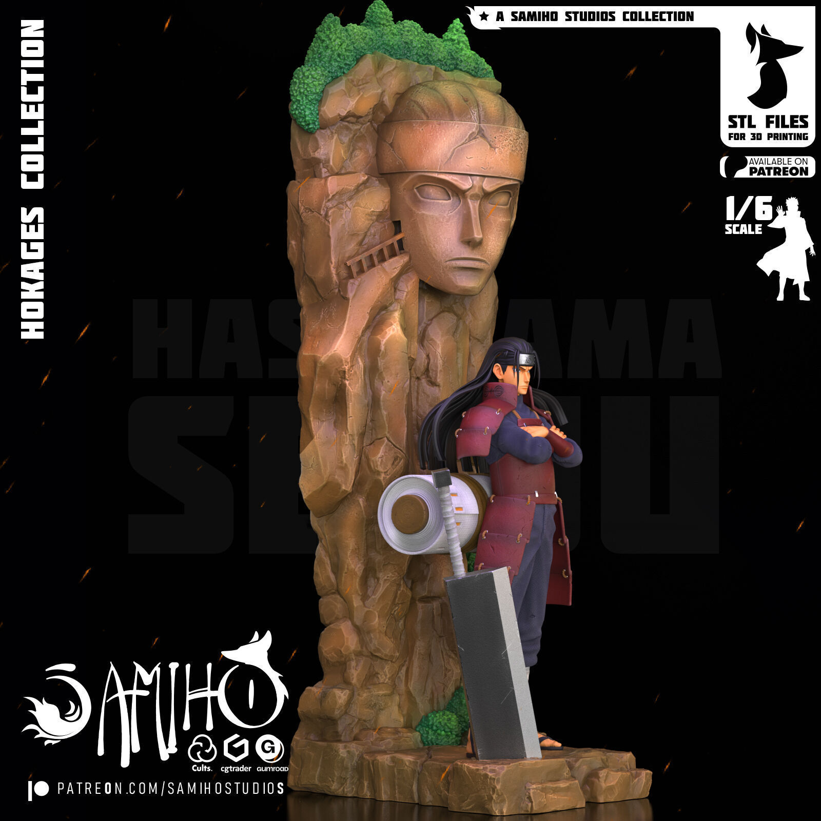 Samiho Studios - Senju Hashirama - STLs ready for printing 3D print model_2