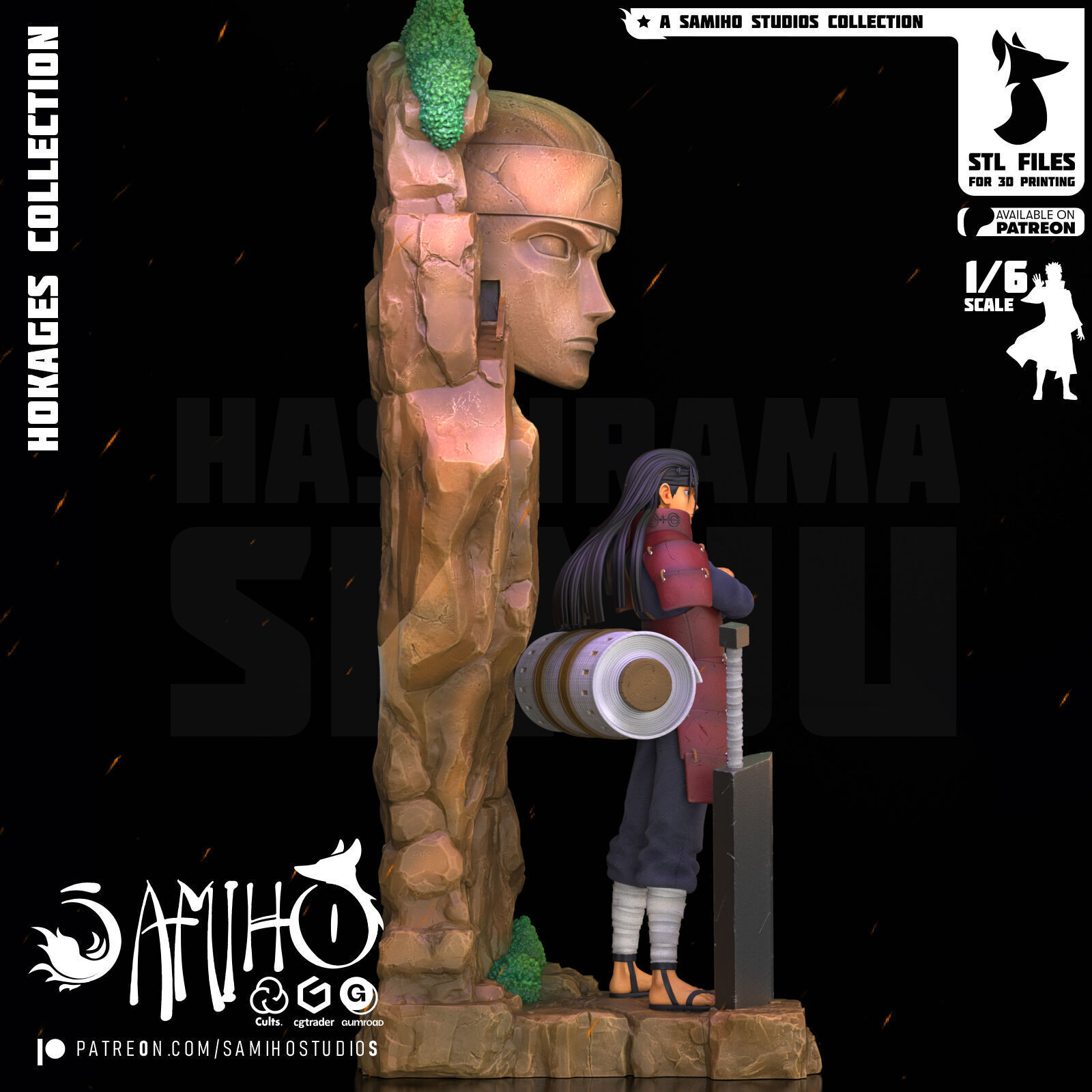 Samiho Studios - Senju Hashirama - STLs ready for printing 3D print model_3