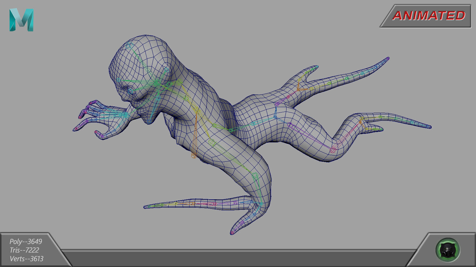 Mutant 01 Low-poly 3D model_16