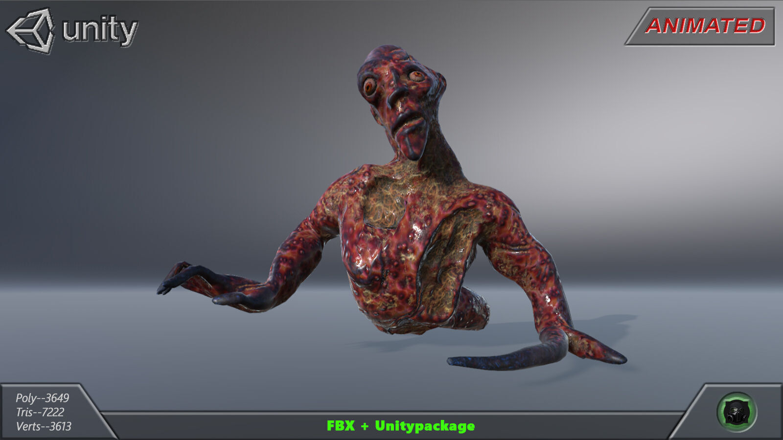 Mutant 01 Low-poly 3D model_13