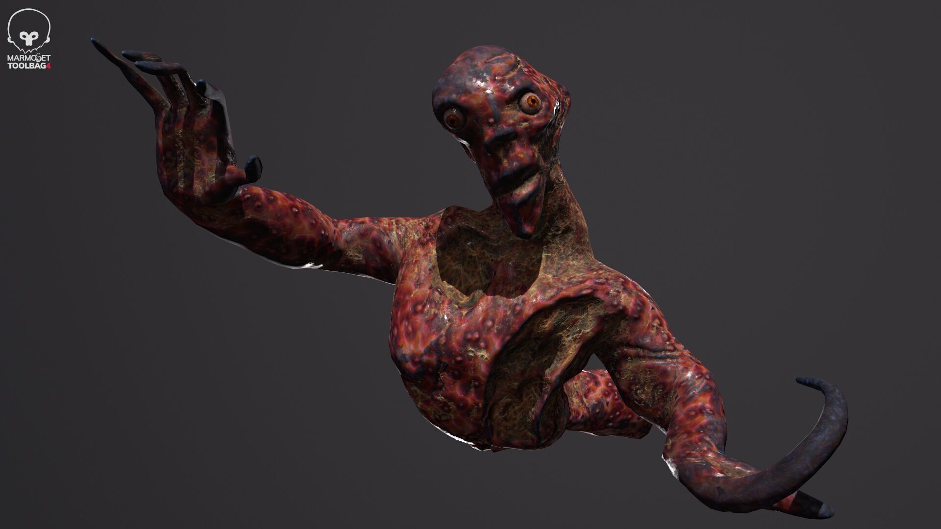 Mutant 01 Low-poly 3D model_10