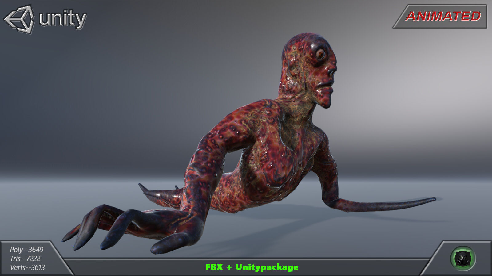 Mutant 01 Low-poly 3D model_8