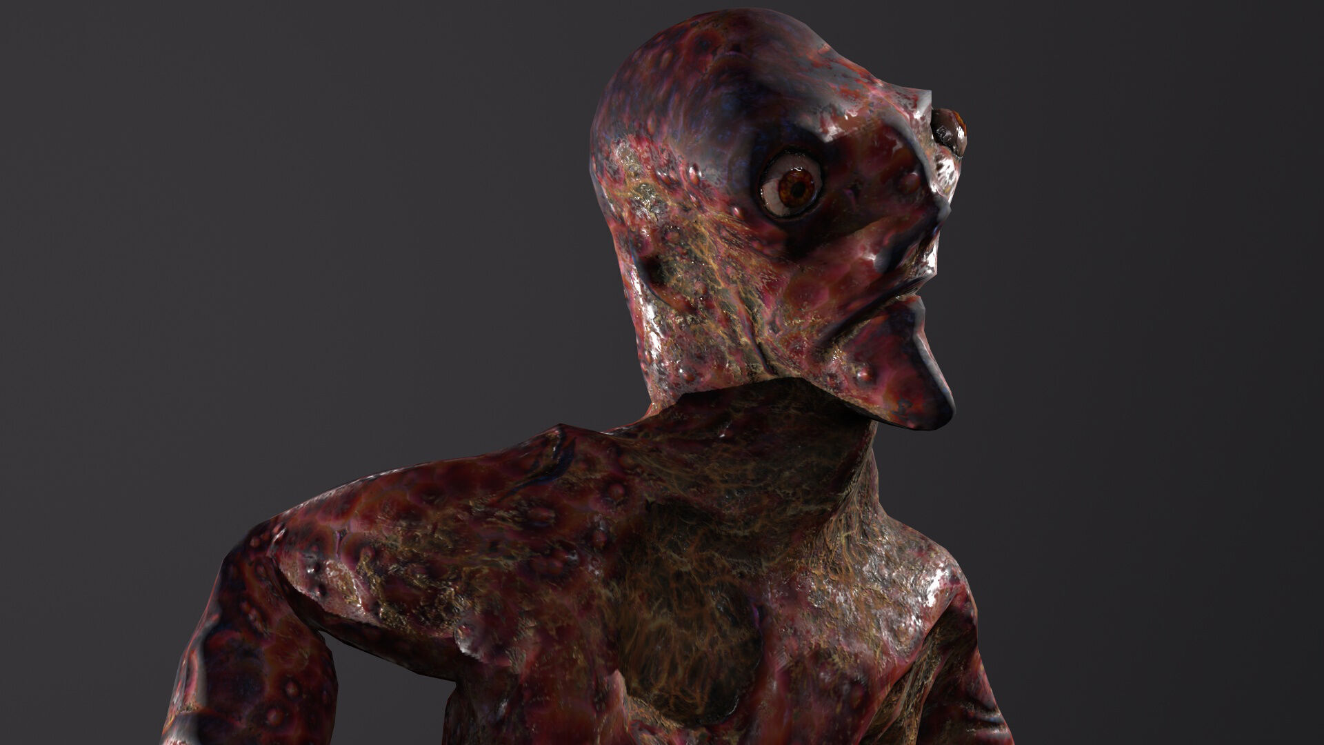 Mutant 01 Low-poly 3D model_3