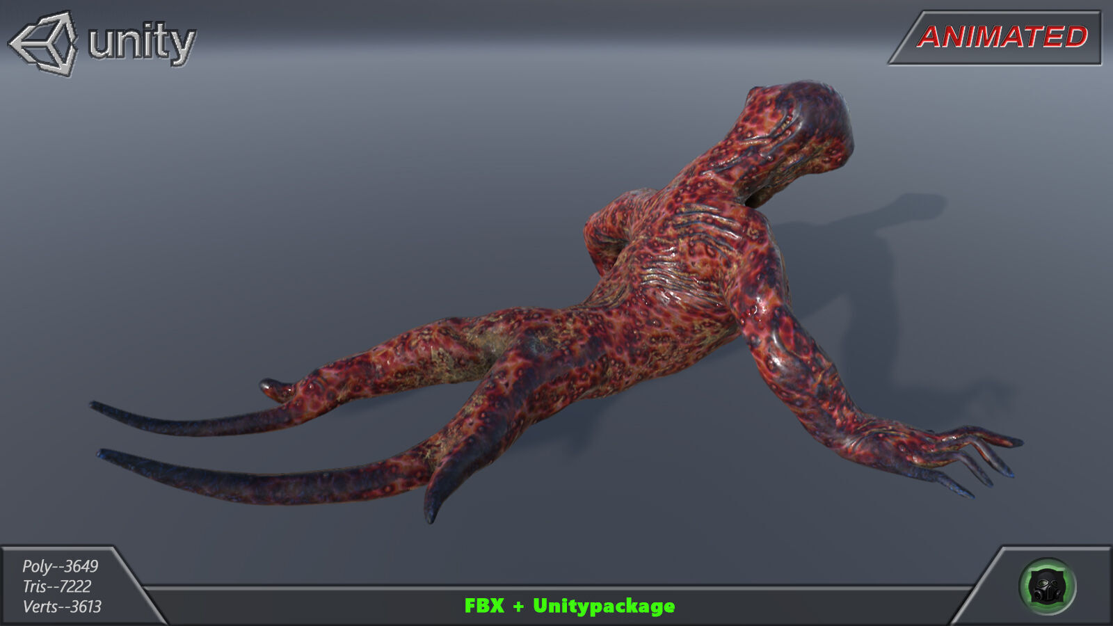 Mutant 01 Low-poly 3D model_4