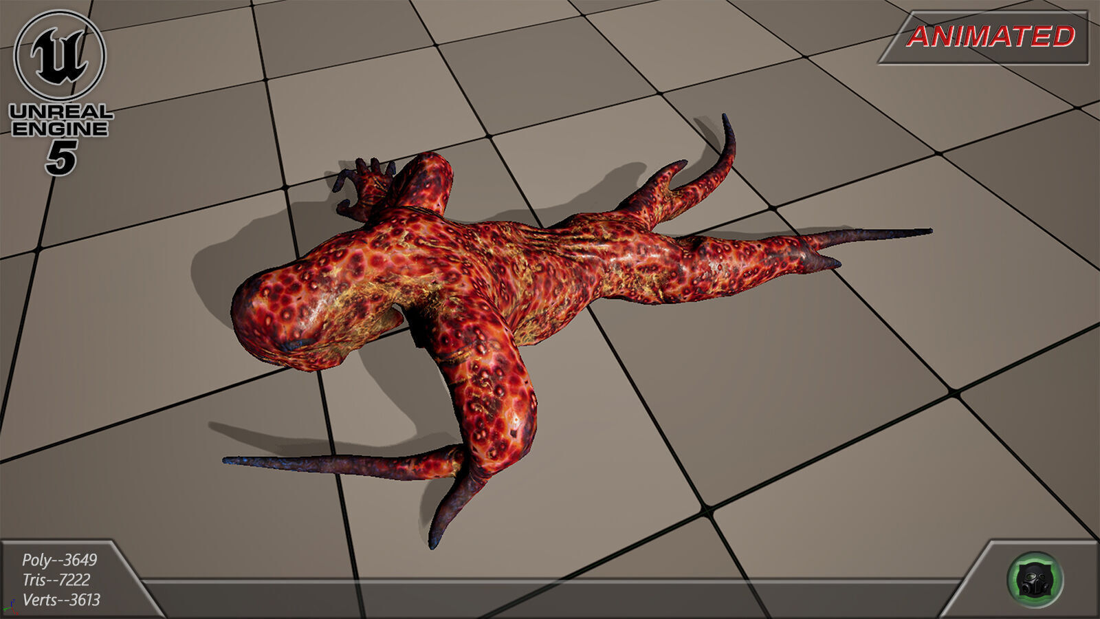 Mutant 01 Low-poly 3D model_15