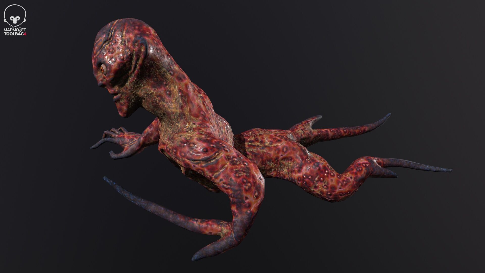 Mutant 01 Low-poly 3D model_7