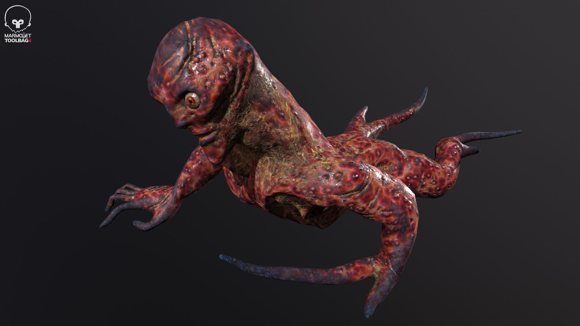 Mutant 01 Low-poly 3D model_5