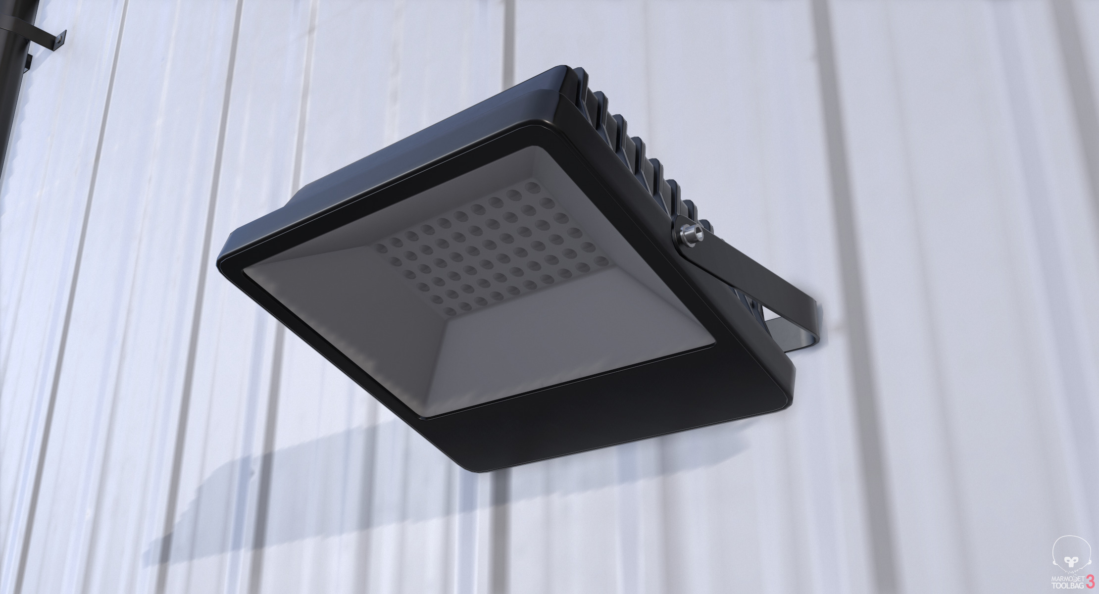 Industrial Building Low-poly 3D model_10