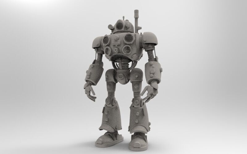 steampunk robotic 1 3D print model_4