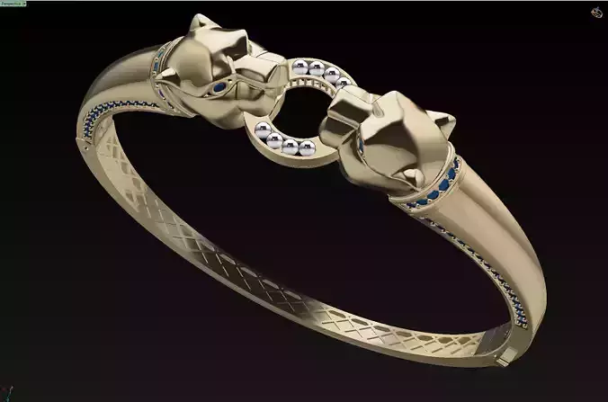 panther bracelet 3D print model