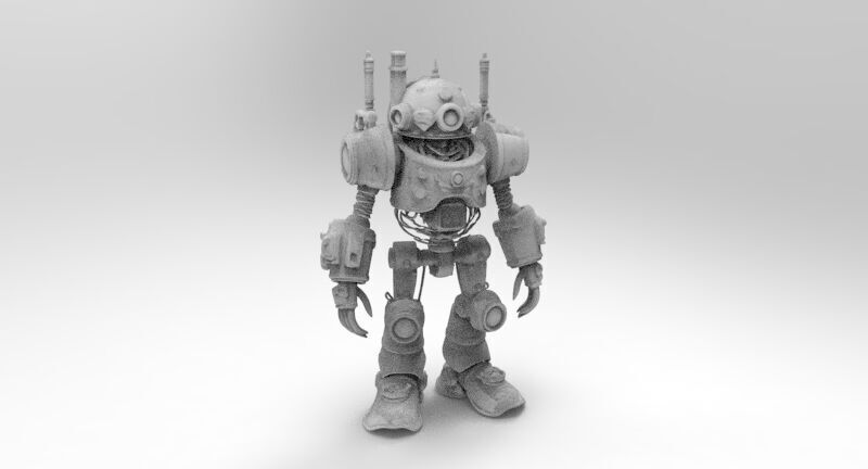 steampunk robotic 4 3D print model_5