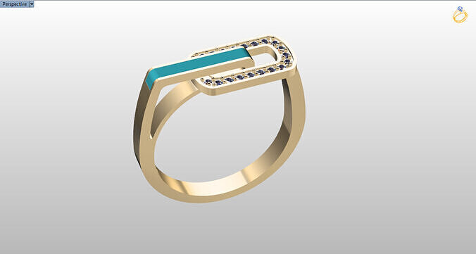 modern enamel ring 3D print model