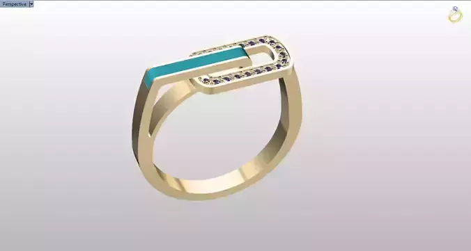 modern enamel ring