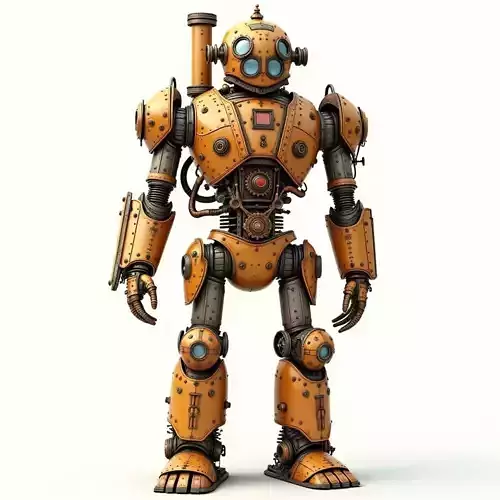 steampunk robotic 6 3D print model