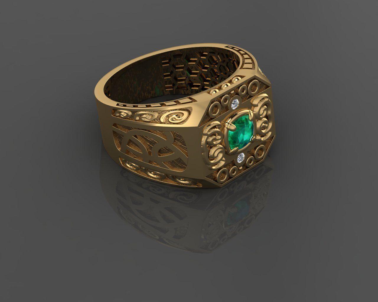 Men Ring 3D print model_5