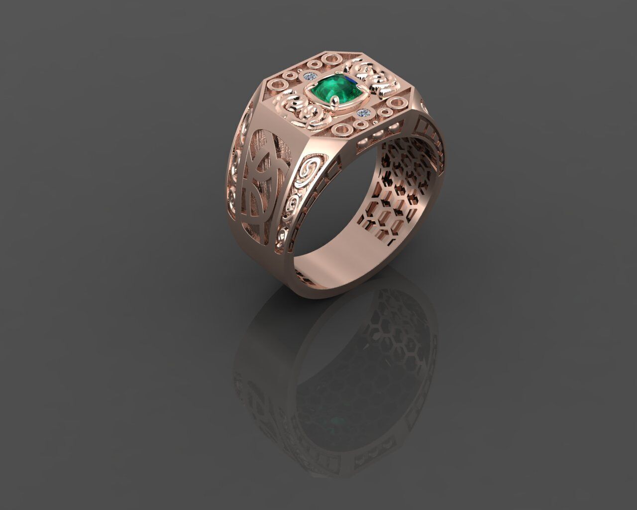 Men Ring 3D print model_13