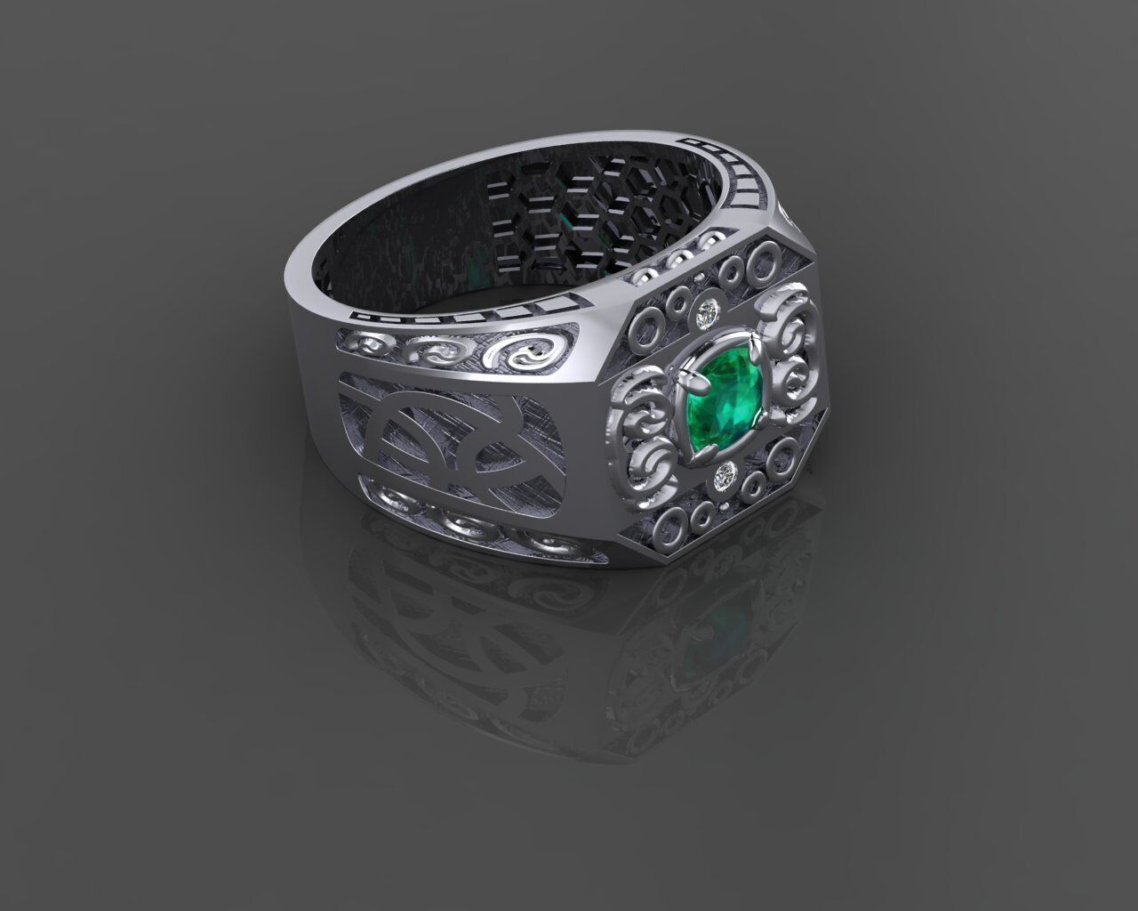 Men Ring 3D print model_11