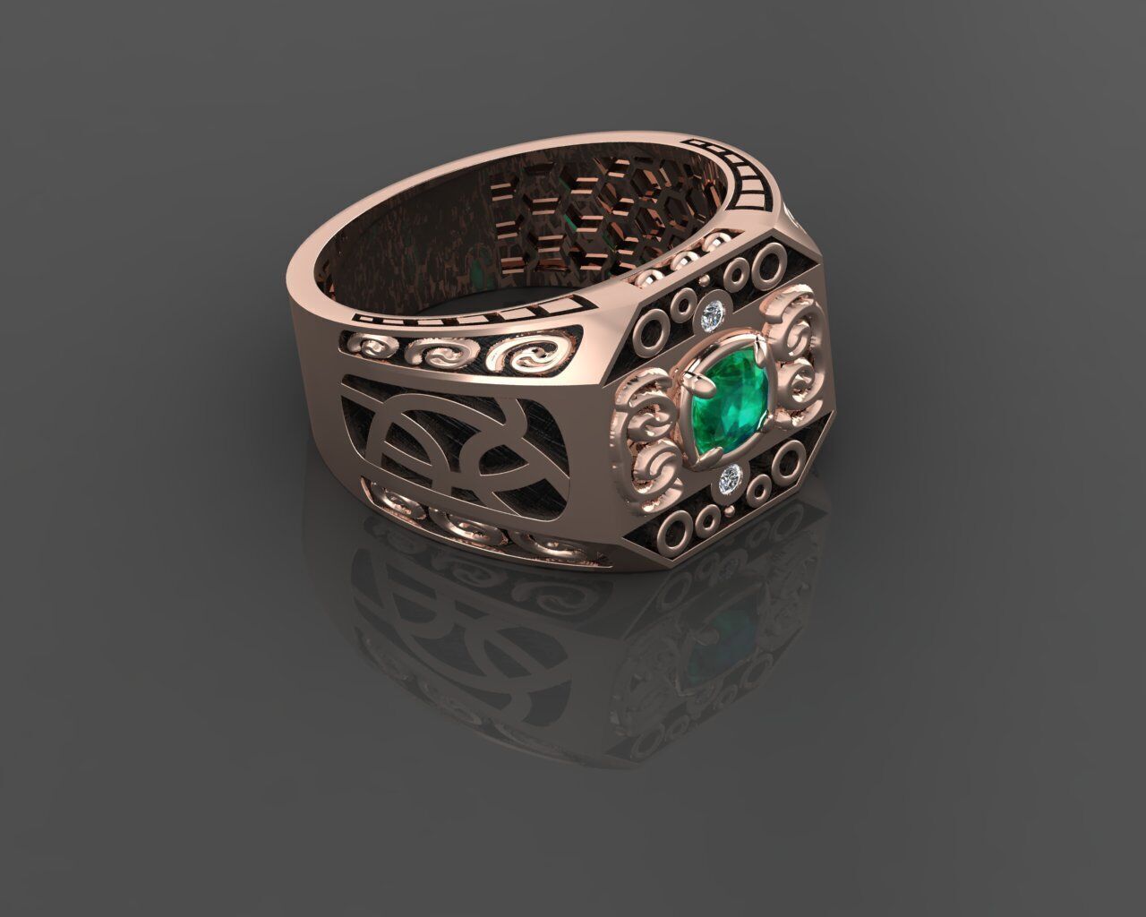 Men Ring 3D print model_33