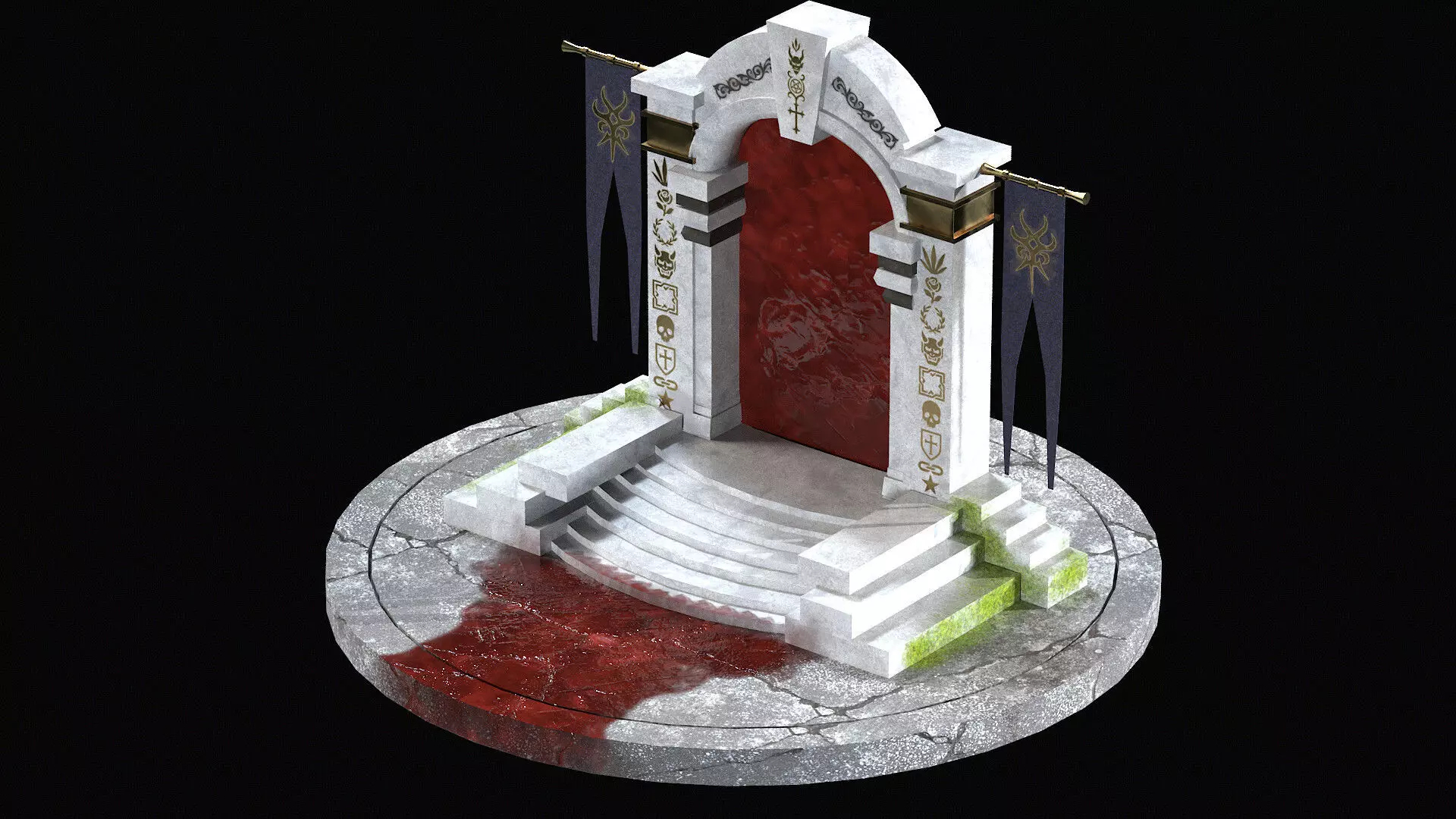 BloodPortal Low-poly 3D model_0