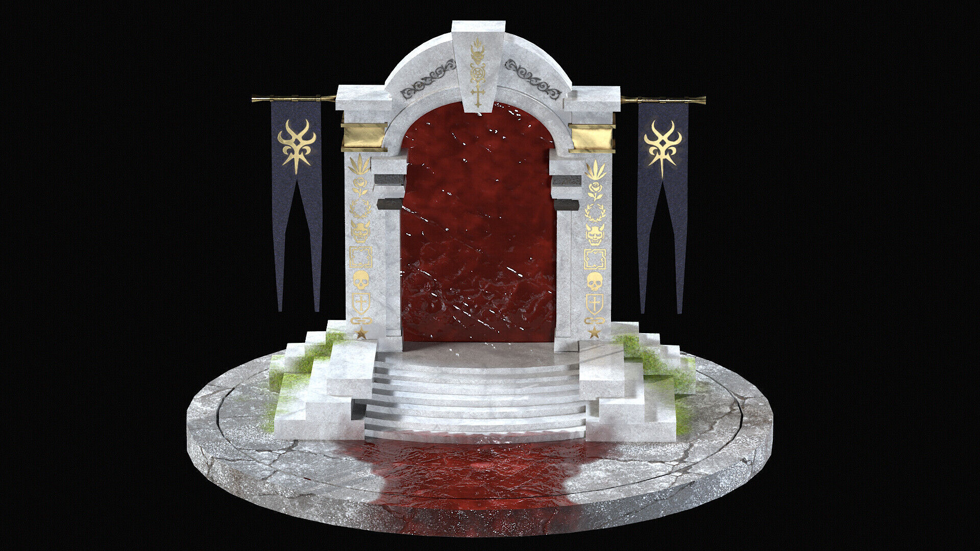 BloodPortal Low-poly 3D model_1