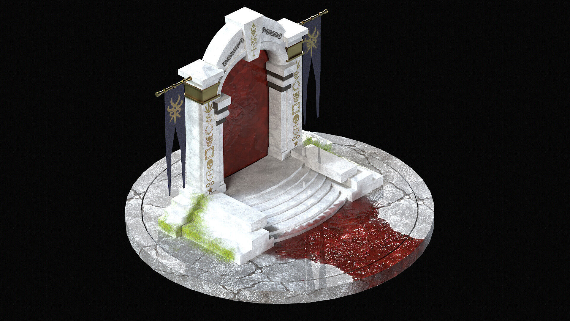 BloodPortal Low-poly 3D model_2