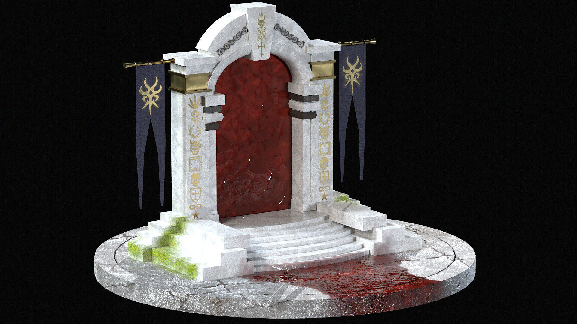 BloodPortal Low-poly 3D model_5