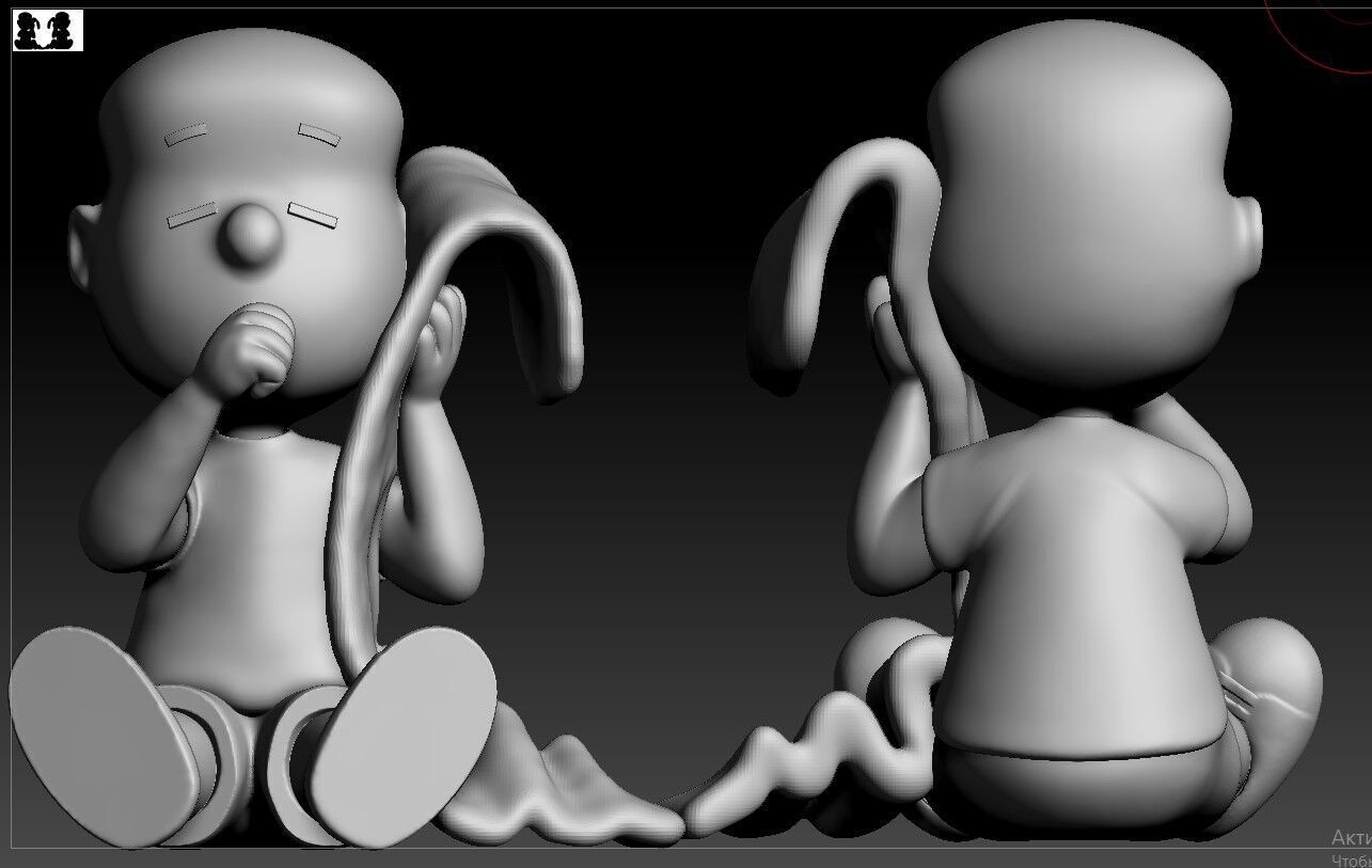 Linus Van Pelt Peanuts Cartoon Comic Book Character 3D print model_5