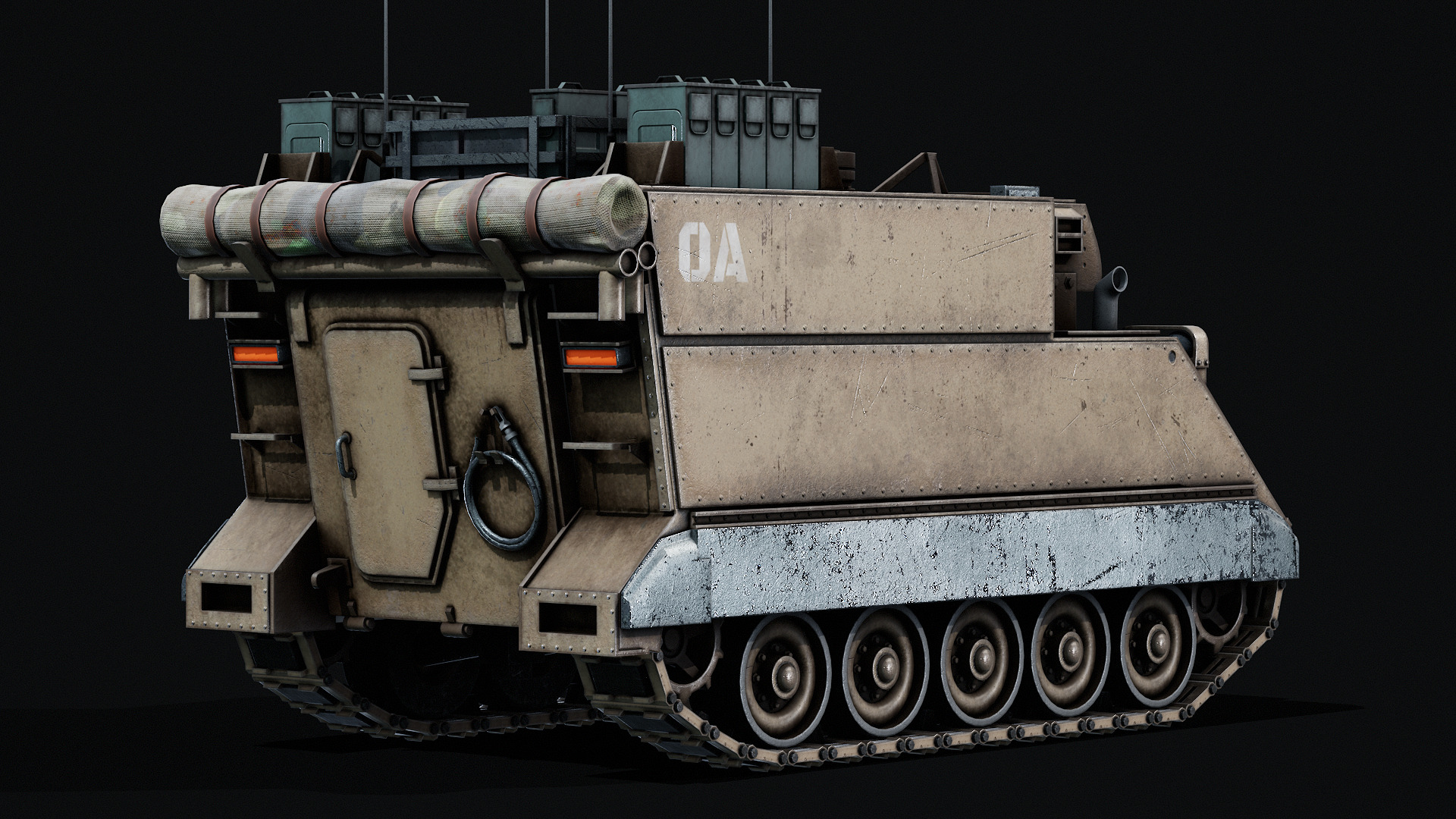 M577A2 - Army Vehicle - Commander - Tank Low-poly 3D model_5