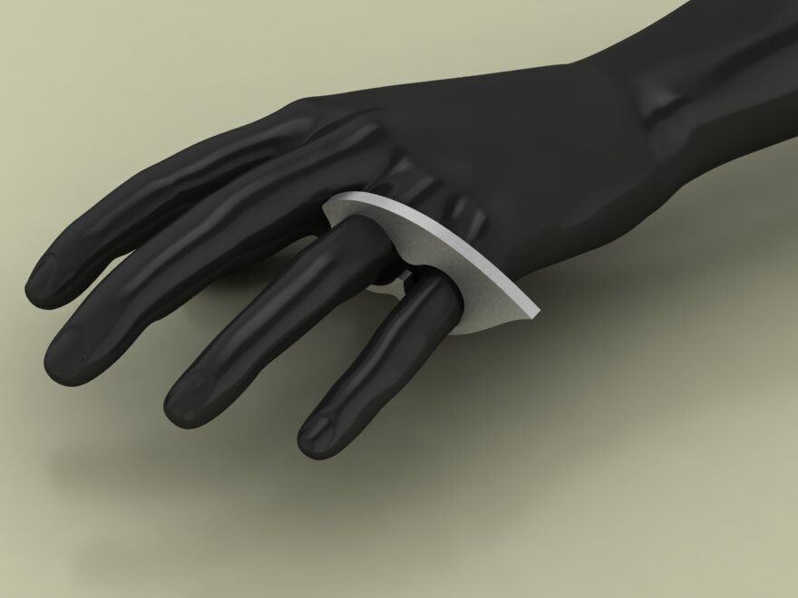  Two Finger Ring Modern Minimalist Double Band Ring 3D File 3D print model_1