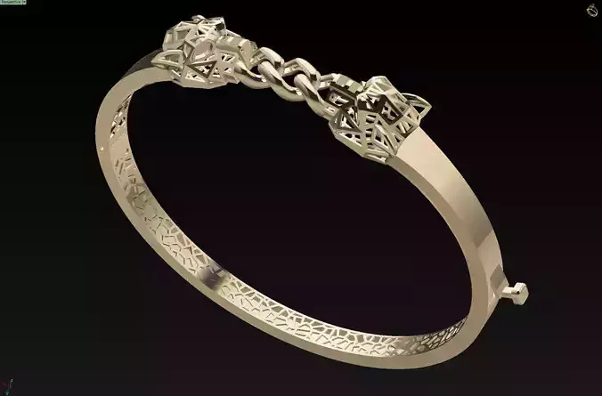 panther bracelet 3D print model Free 3D print model