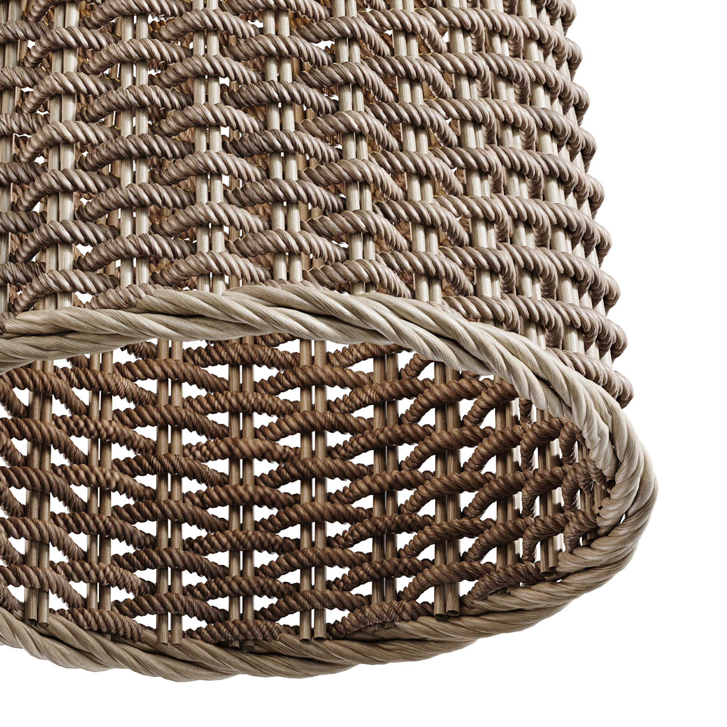 Rattan Bell Pendant Light 3D model_10