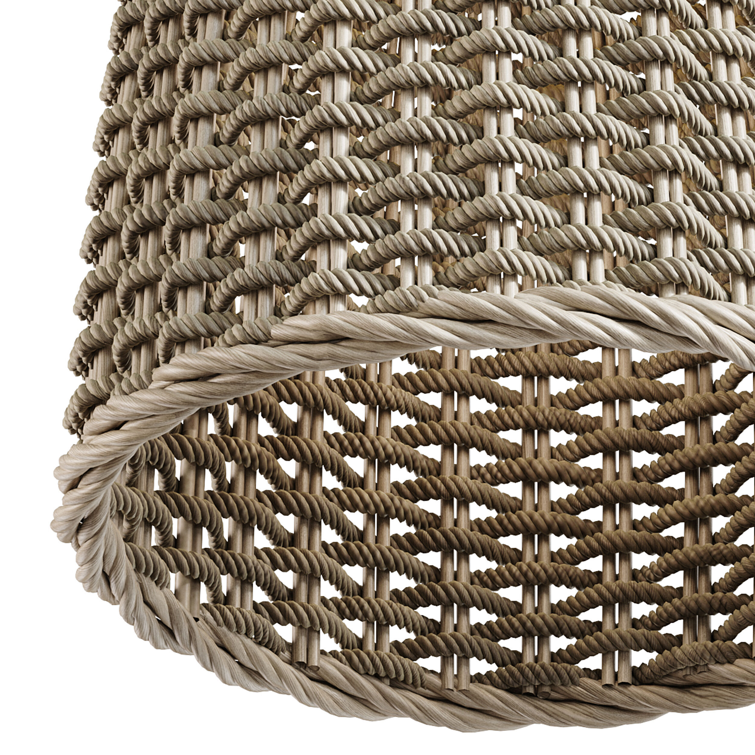 Rattan Bell Pendant Light 3D model_6