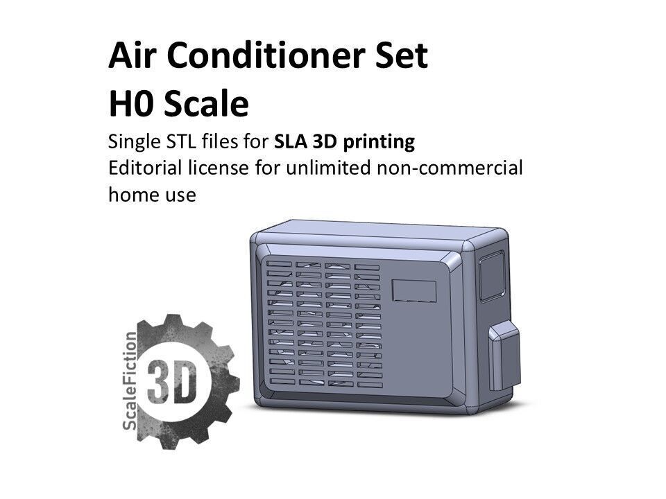 H0 Scale Air Conditioning Units  3D print model_8