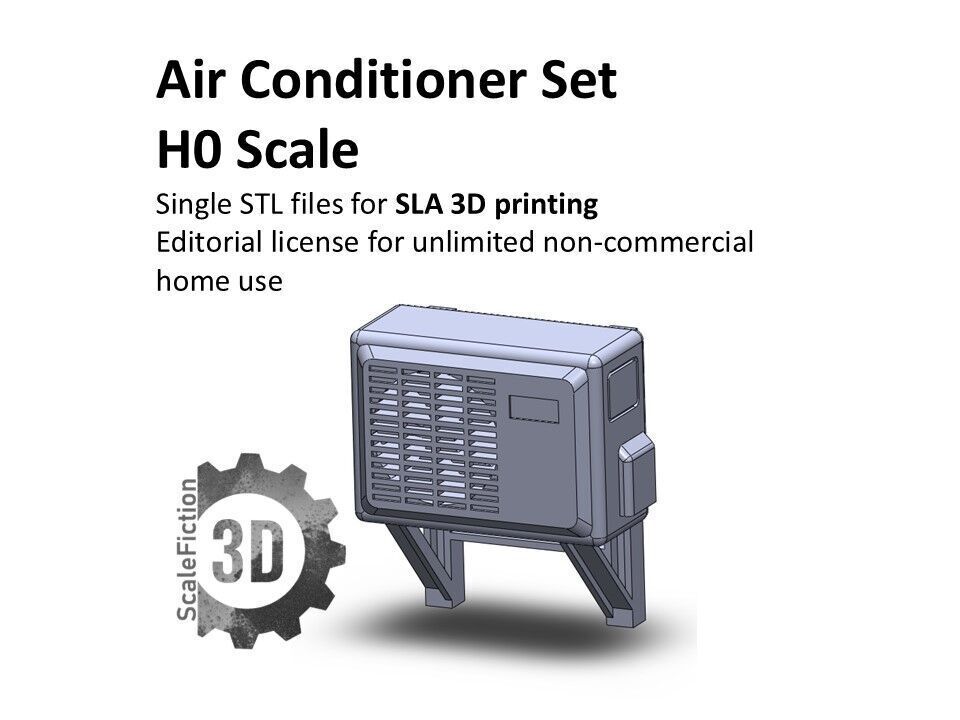 H0 Scale Air Conditioning Units  3D print model_1