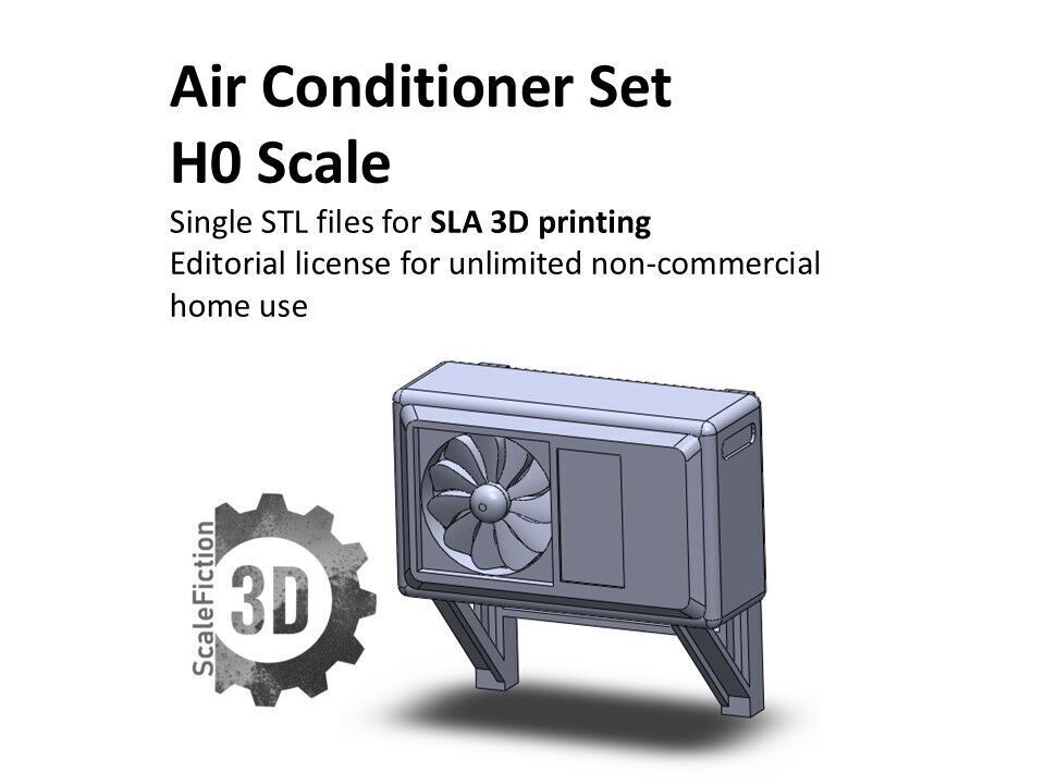 H0 Scale Air Conditioning Units  3D print model_2