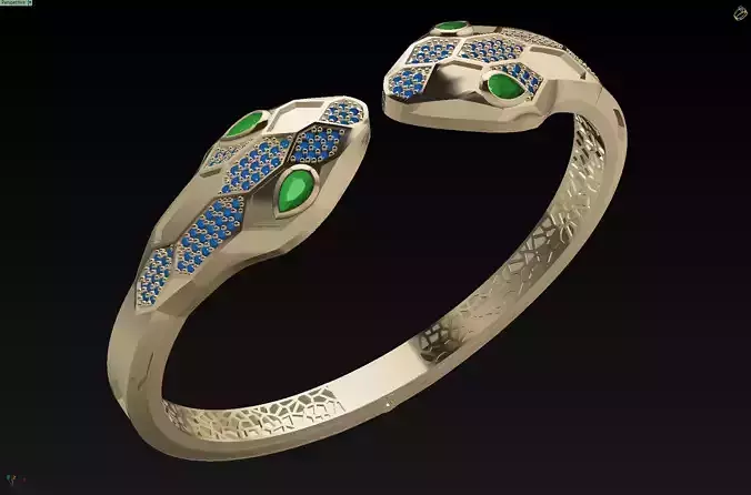 panther bracelet 3D print model