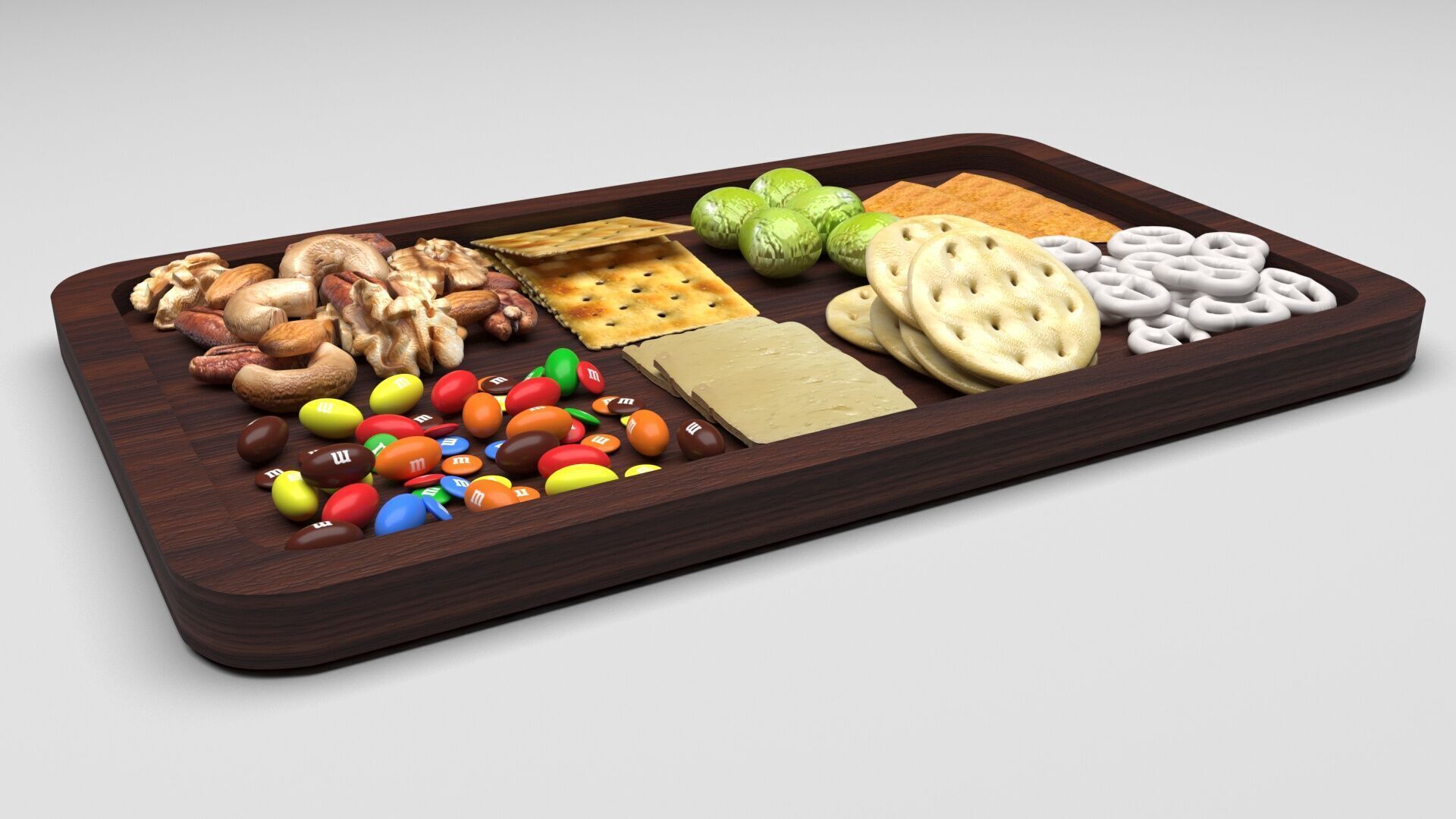 Snacks Platter 3D model_11