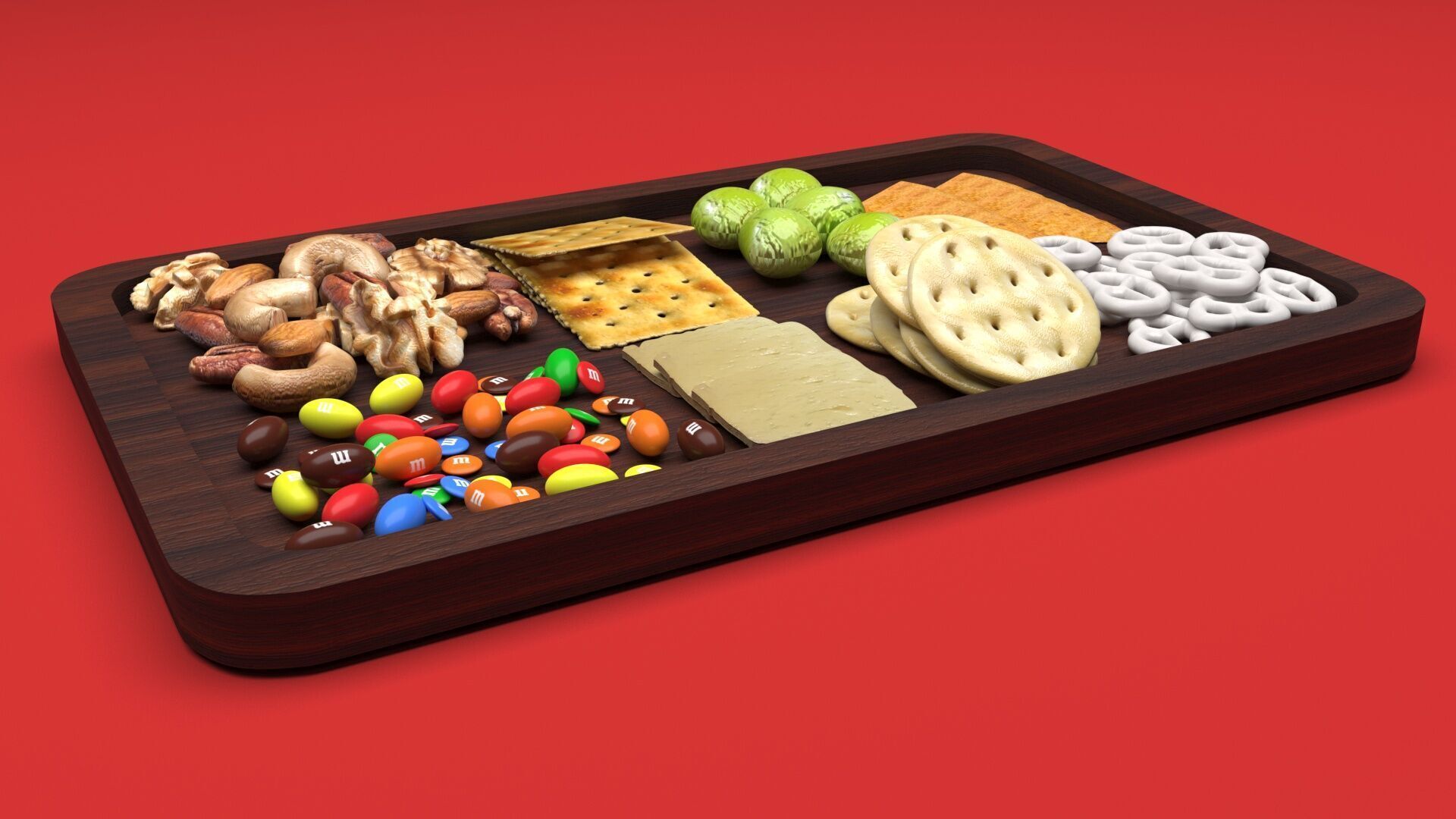Snacks Platter 3D model_13