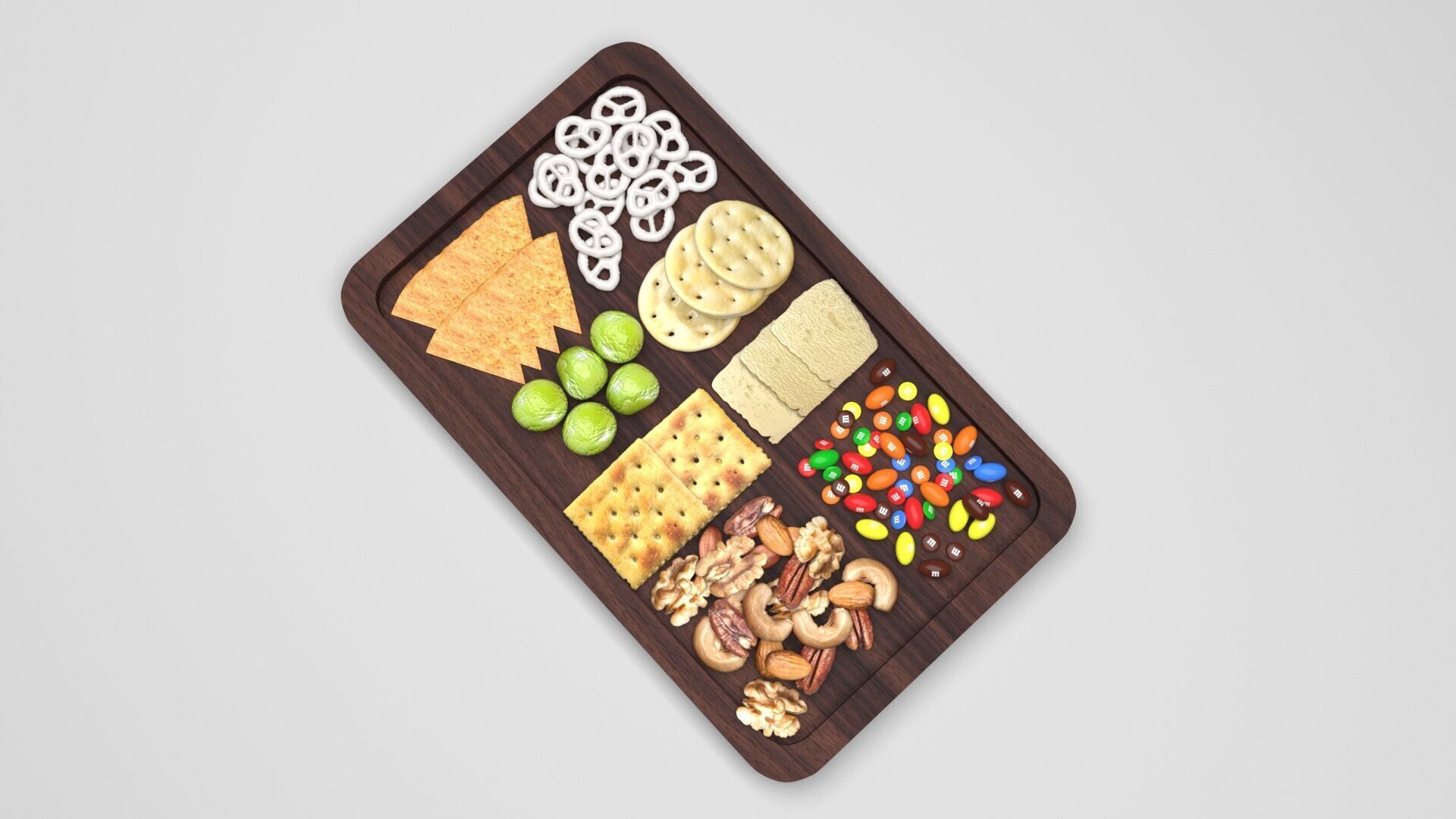 Snacks Platter 3D model_9