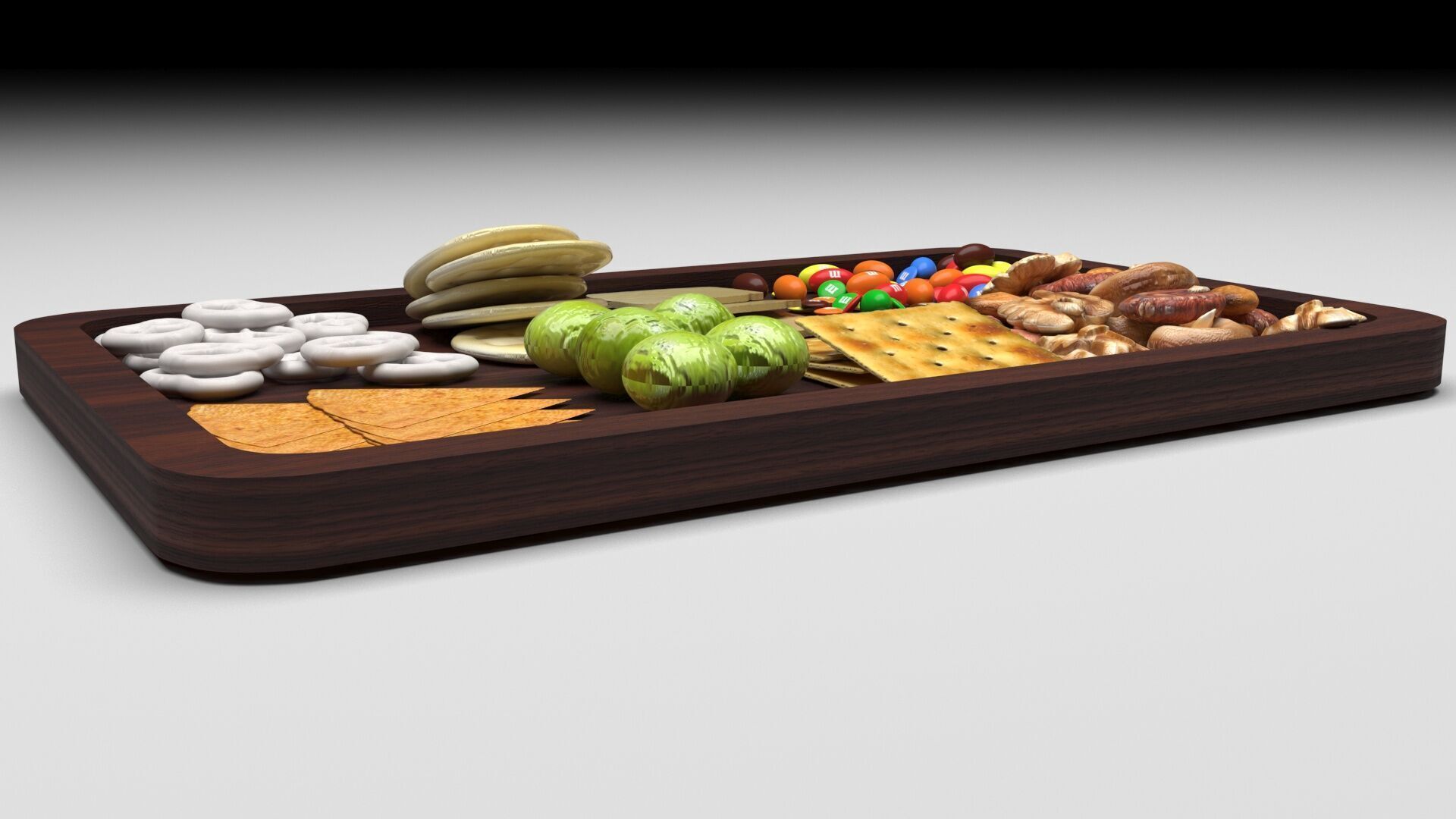 Snacks Platter 3D model_8