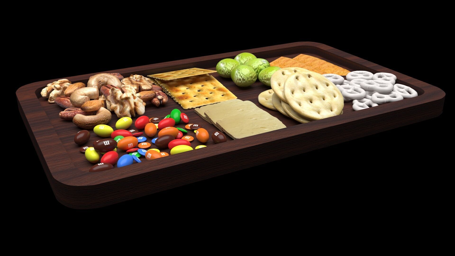 Snacks Platter 3D model_14