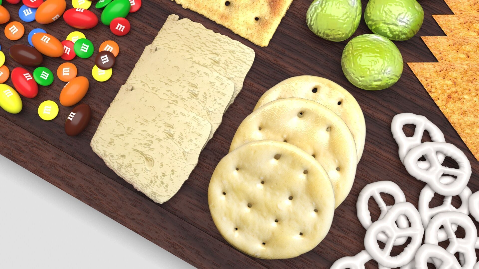 Snacks Platter 3D model_6