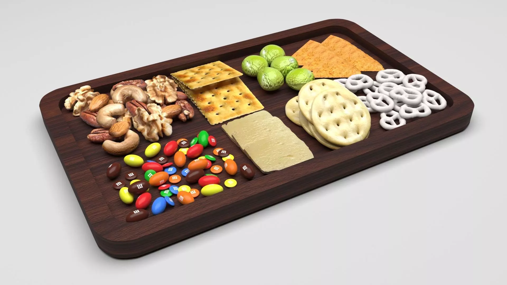 Snacks Platter 3D model_0