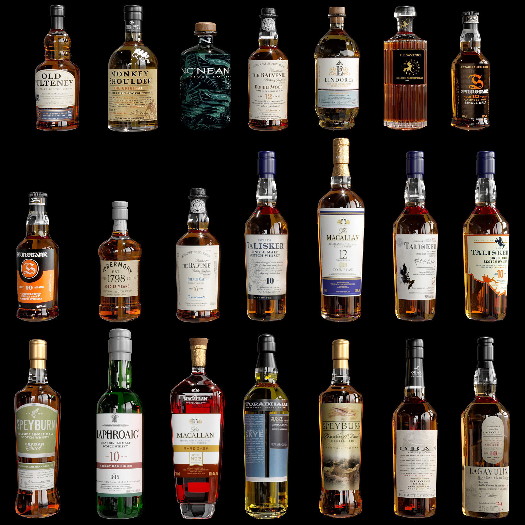 WHISKEY AND BOTTLE COLLECTION NO4 A 3D model_12