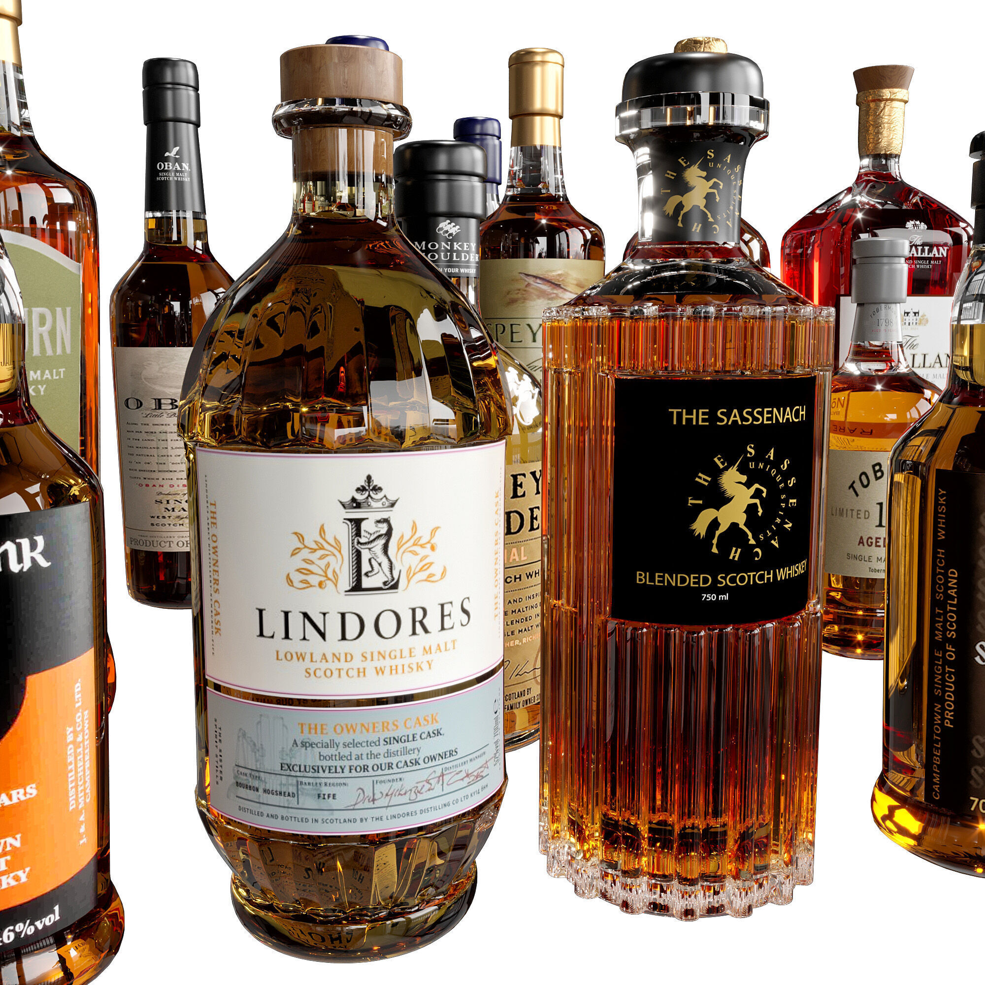 WHISKEY AND BOTTLE COLLECTION NO4 A 3D model_7