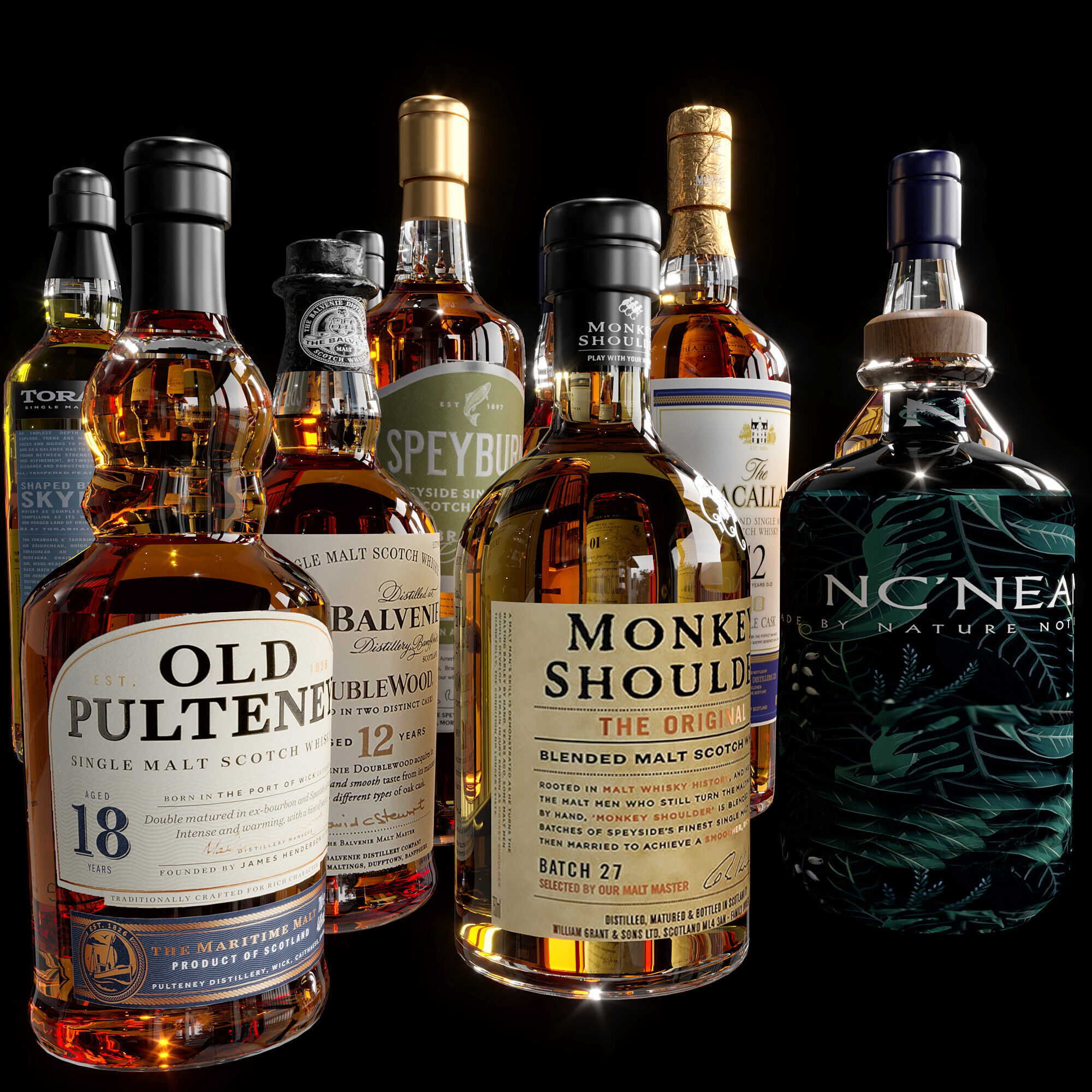 WHISKEY AND BOTTLE COLLECTION NO4 A 3D model_10