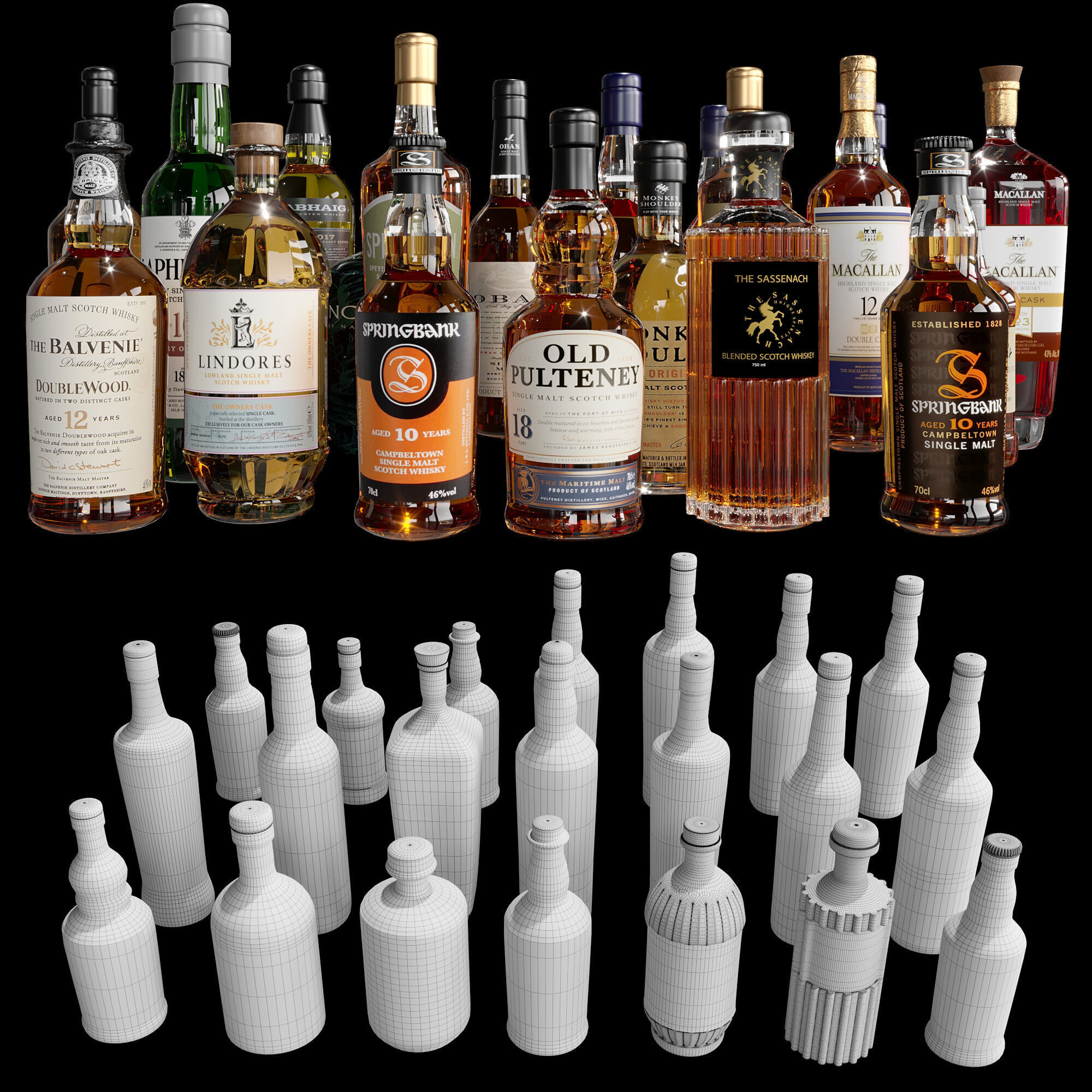 WHISKEY AND BOTTLE COLLECTION NO4 A 3D model_13