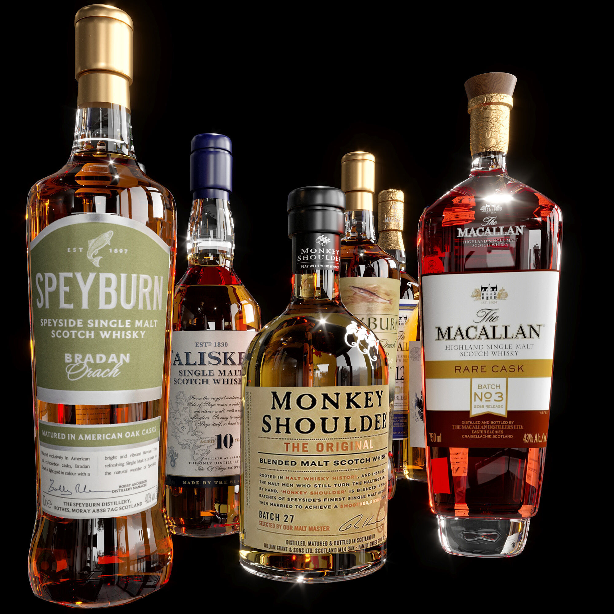 WHISKEY AND BOTTLE COLLECTION NO4 A 3D model_8